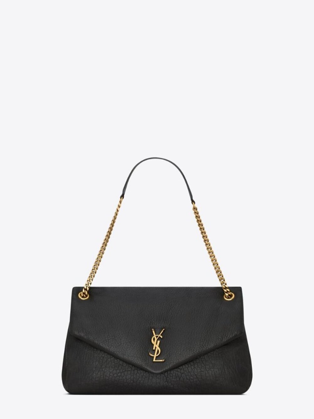 Saint Laurent Paris — Calypso Large Bag in Grained Lambskin, Black